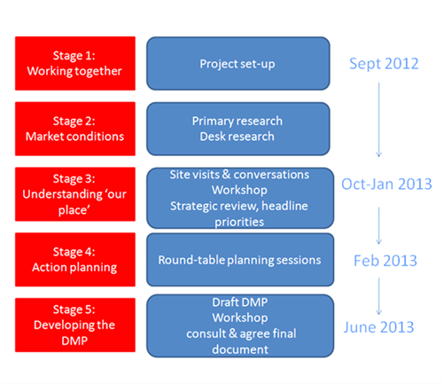 DMP flowchart of stages