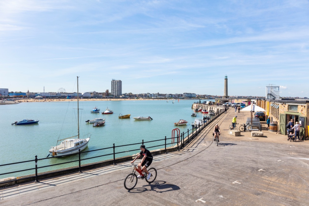 Margate-Harbour-Arm-cycling.-Credit-@-VisitThanet