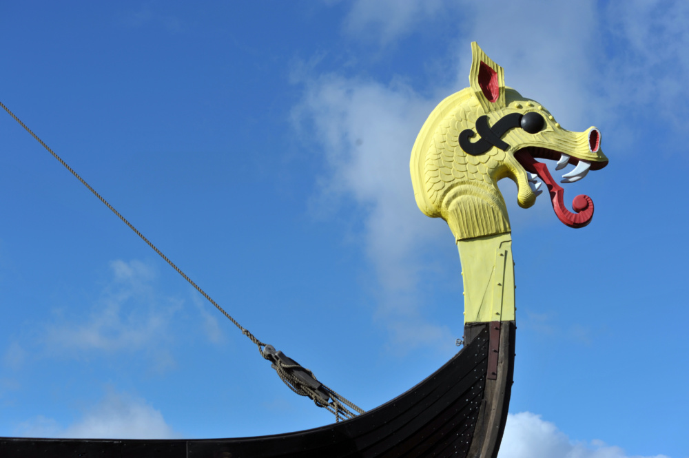 The Hugin Viking Ship on Hugin Green, Cliffsend.