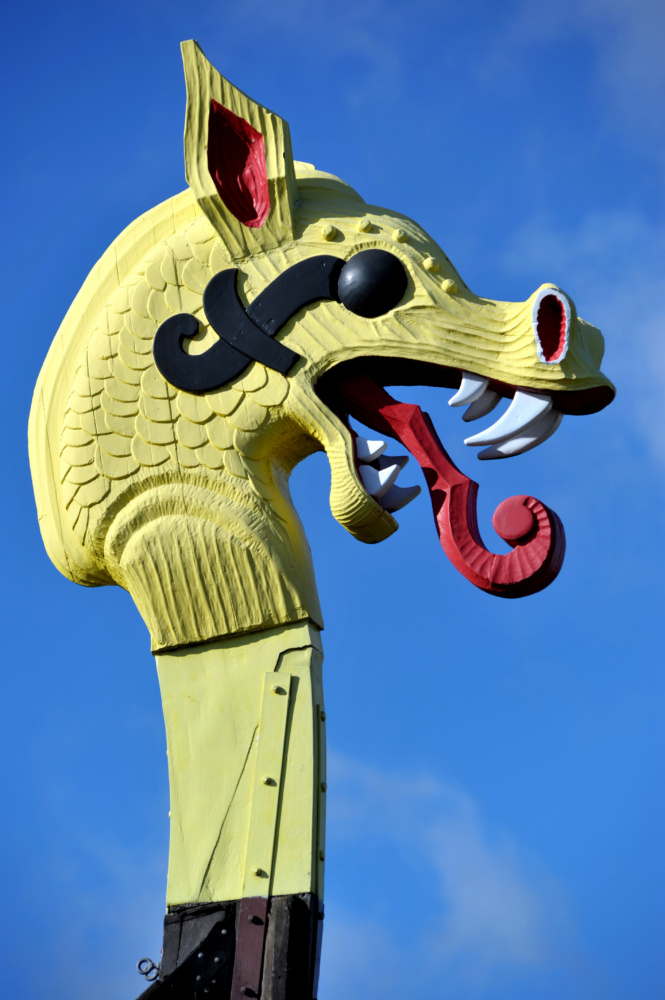 The Hugin Viking Ship on Hugin Green, Cliffsend.