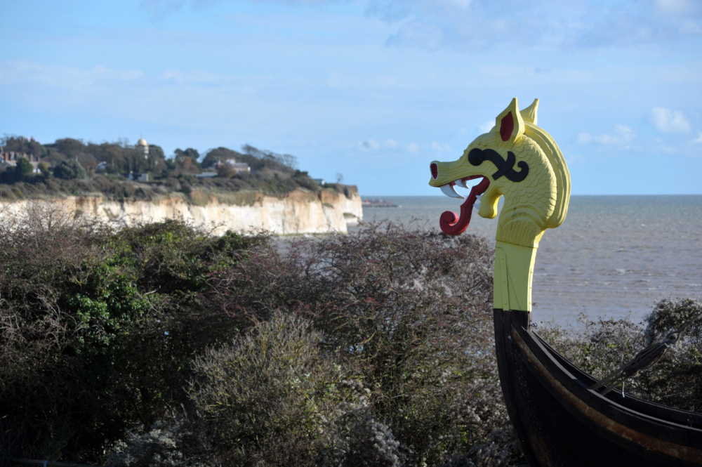 The Hugin Viking Ship on Hugin Green, Cliffsend.