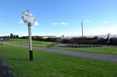 The Hugin Viking Ship on Hugin Green, Cliffsend.