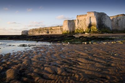 Botany Bay Broadstairs sand in foreground. Credit @VisitThanet