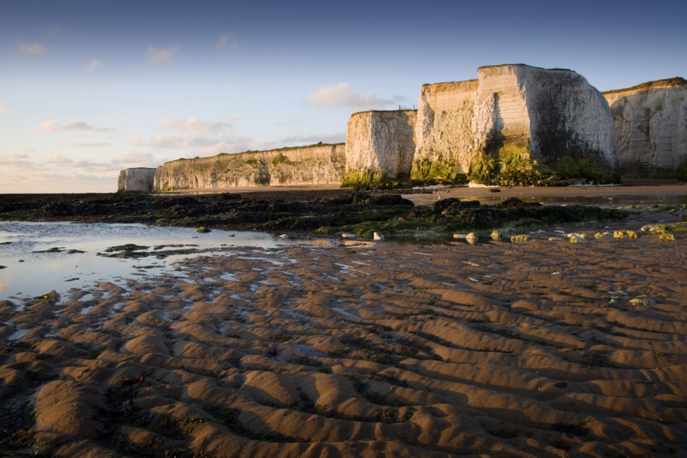 Botany Bay Broadstairs sand in foreground. Credit @VisitThanet