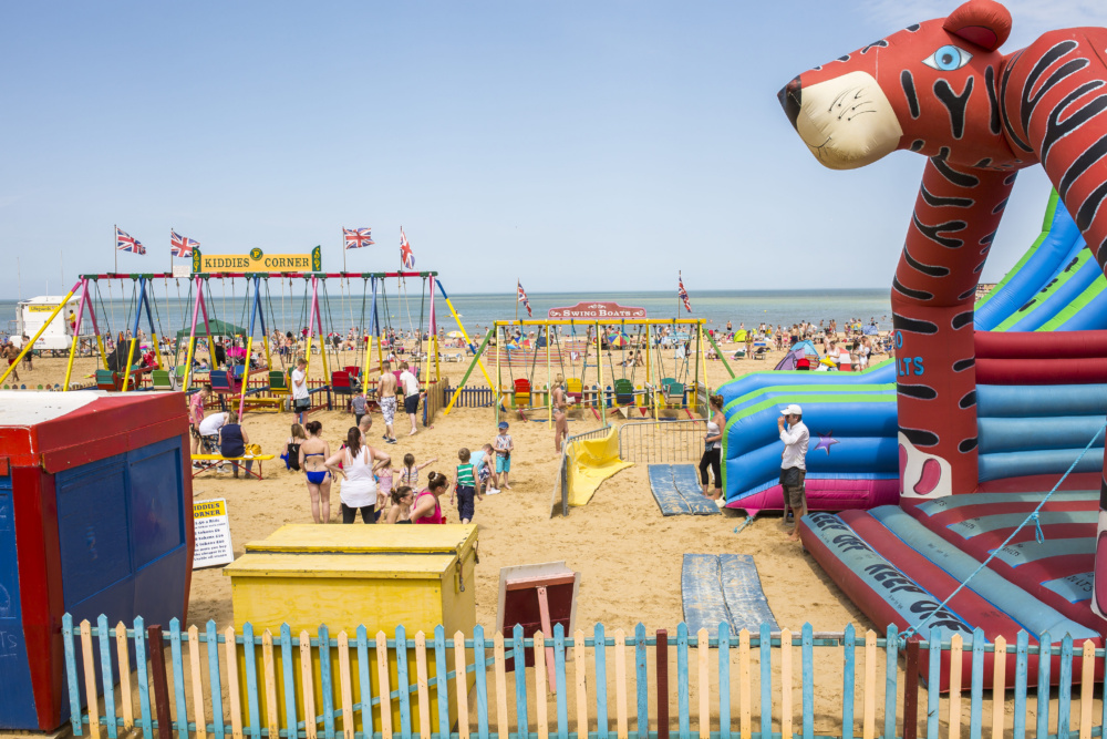 Margate Main Sands kiddies corner activities. Credit @VisitThanet