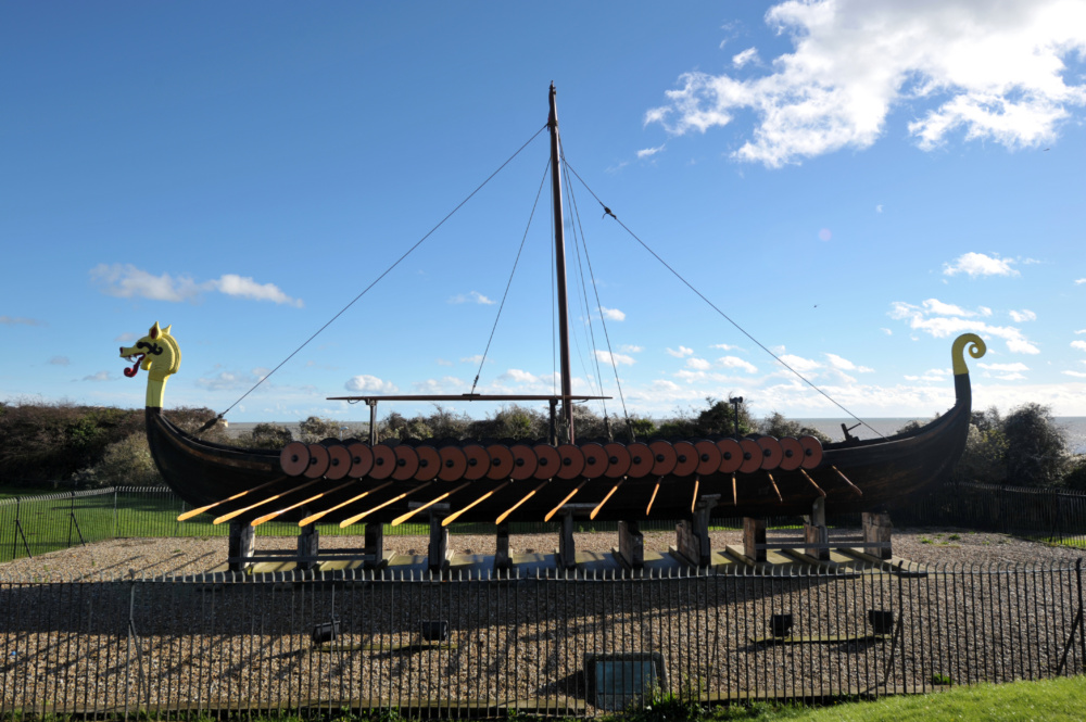 The Hugin Viking Ship on Hugin Green, Cliffsend.